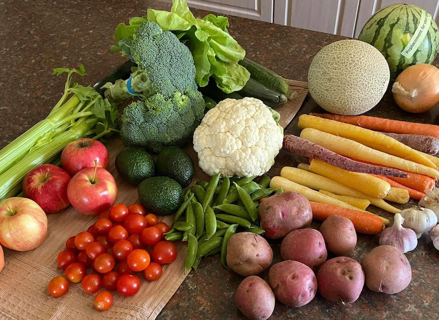A colorful arrangement of fresh fruits and vegetables highlights the focus on nutrition as a key part of our holistic healing program, supporting the deep connection between physical and mental wellness.